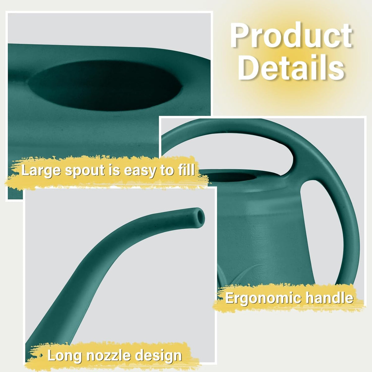 Plastic Watering Can - 1/2 Gallon - Green