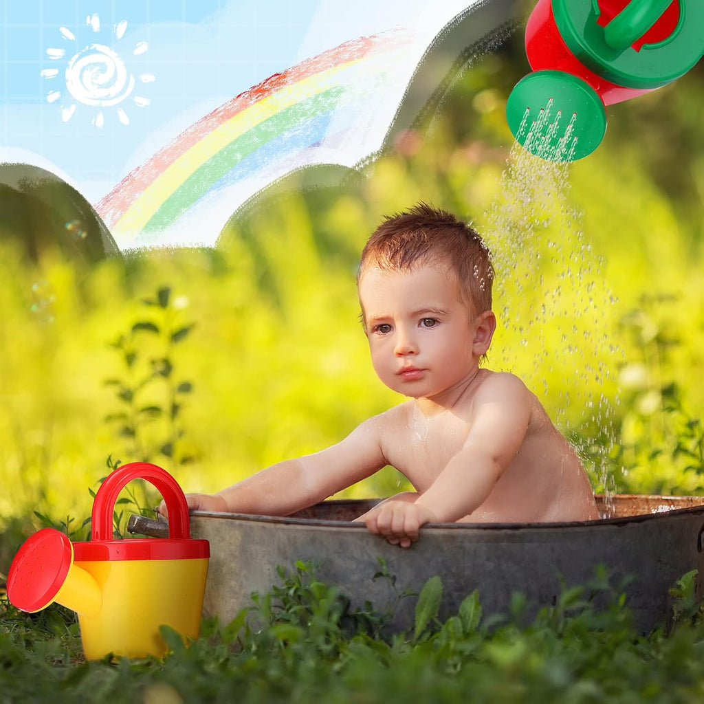 Sosation 12 Pcs Mini Kids Watering Cans with Handle, Basic Style