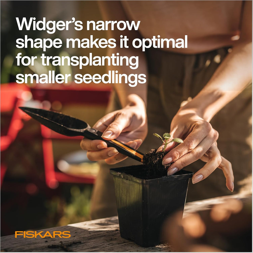 Fiskars 4-in-1 Seed Planting Garden Trowel and Seed Sower Tool
