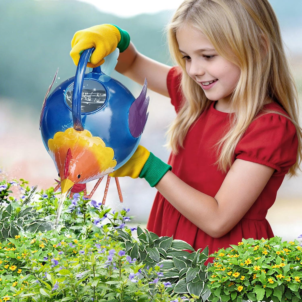 Rooster Metal Watering Can,Cute Watering Can for Indoor Outdoor Plants