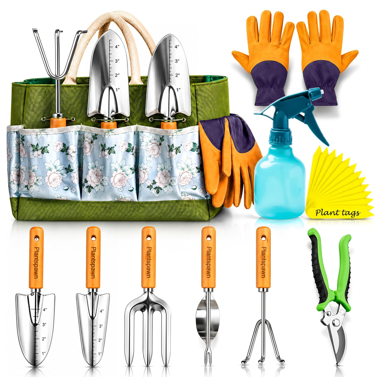 Garden Tools Set 8 PCS Heavy Duty Stainless Steel Gardening Tools for Women