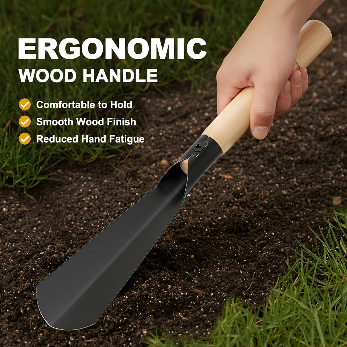 Garden Hand Trowel, Heavy Duty Garden Shovel with Ergonomic Handle