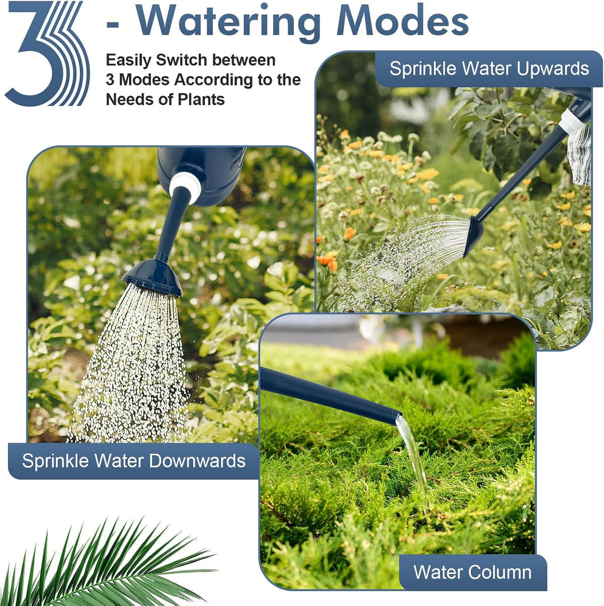 2 Gallon Watering Can, Outdoor Watering Can, Long Spout Large Water Can