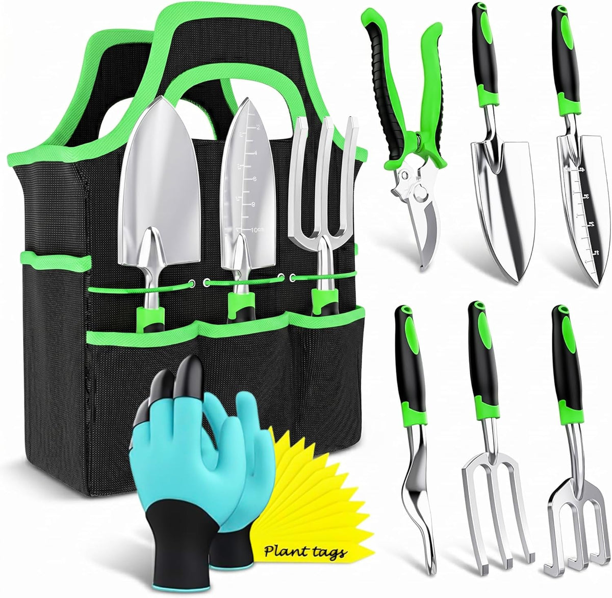 Garden Tools Set 8 PCS Heavy Duty Stainless Steel Gardening Tools for Women