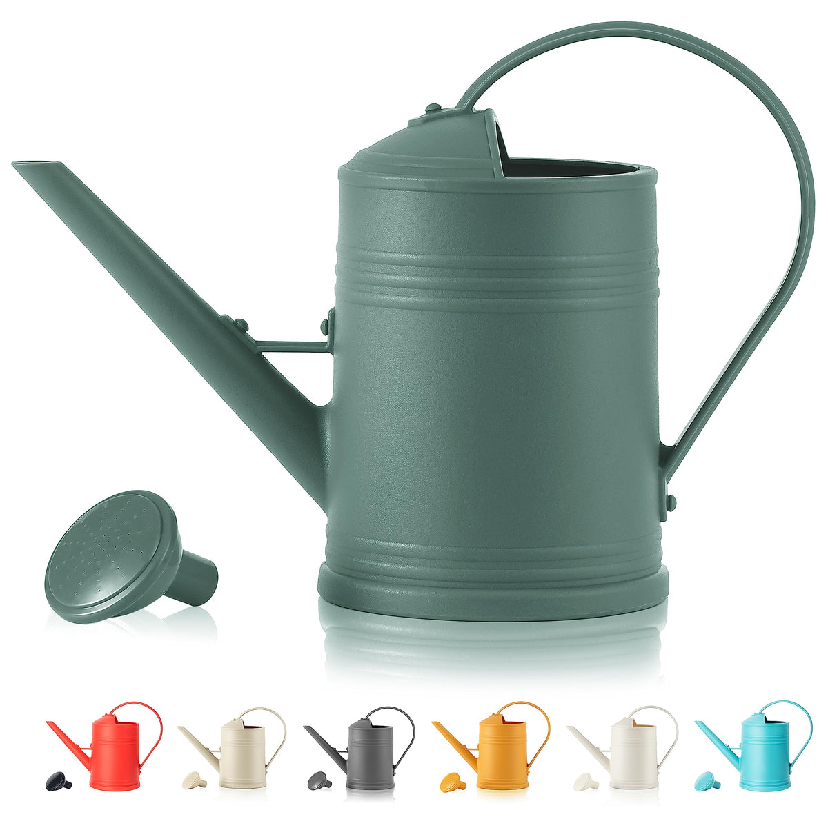 Plastic Indoor Watering Can with Sprinkler Head - 68 oz, 1/2 Gallons