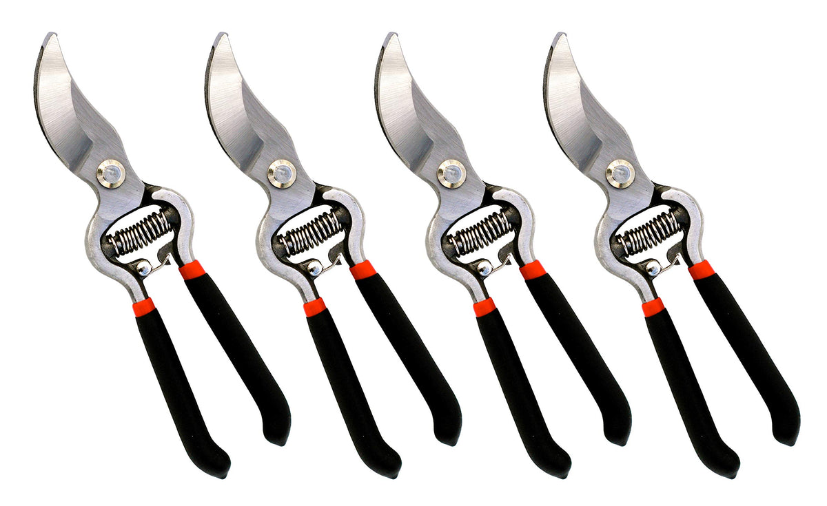 GARDEN GURU Classic Bypass Pruning Shears Clippers – Heavy Duty Forged Steel Garden Pruners – Safety Lock – Non Slip Comfort Grips – Cuts up to 1” Diameter – Professional Bypass Pruners for Gardening