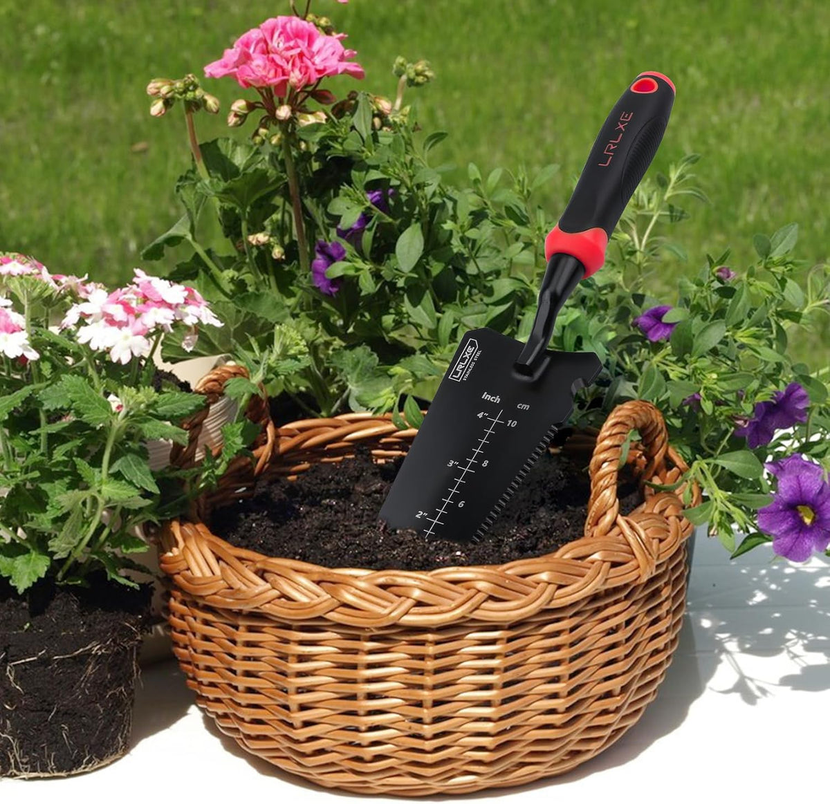 Heavy-Duty Garden Trowel (Red)