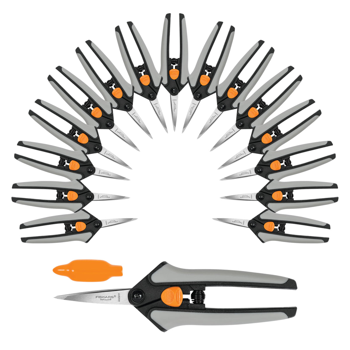 Fiskars 7" Loop Micro-Tip Pruning Shears, Garden Snips for Intricate Cuts