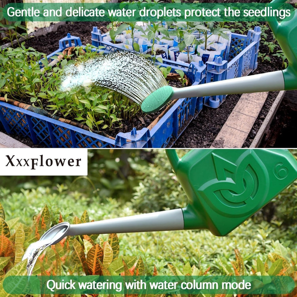 XXXFLOWER 1.5 Gallon Green Watering Can Outdoor Garden Watering Can