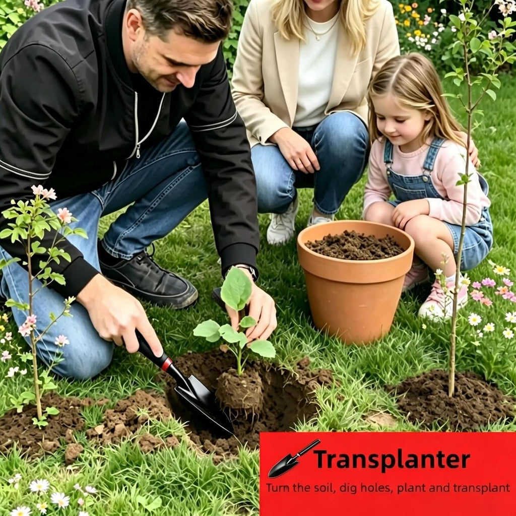Transplanter, Heavy Duty Gardening Hand Tool with Hang Hole,Ergonomic Handle and Comfort Grip,Rust Resistant Quenched Steel,Gardening Tools for Yard,for Turning Soil, aerating, transplanting