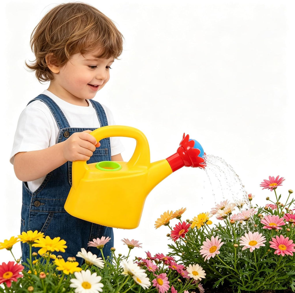 TOYANDONA 2pcs Toy Watering Can for Kids - Small Plastic Watering Cans Garden Flower Water Pot for Spring Summer Outdoor Bath Beach Sand Toys (Random Color)