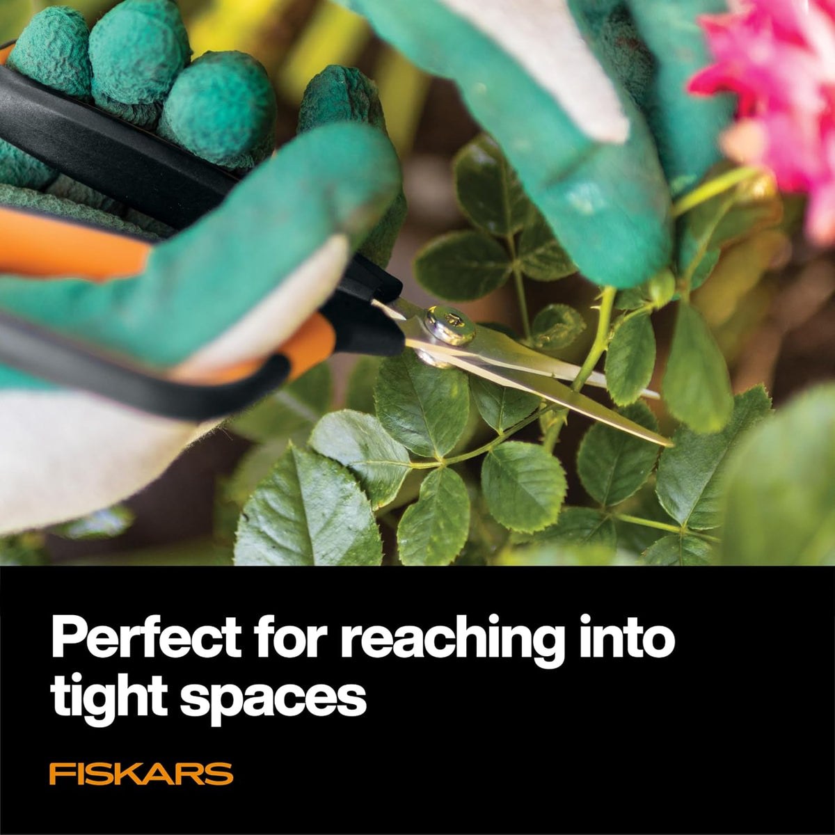 Fiskars 7" Loop Micro-Tip Pruning Shears, Garden Snips for Intricate Cuts