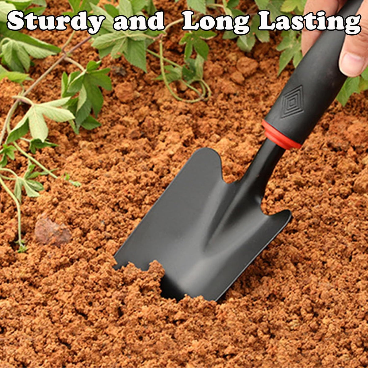 Garden Shovel Hand Trowel, Heavy Duty Gardening Tool with Ergonomic Handle