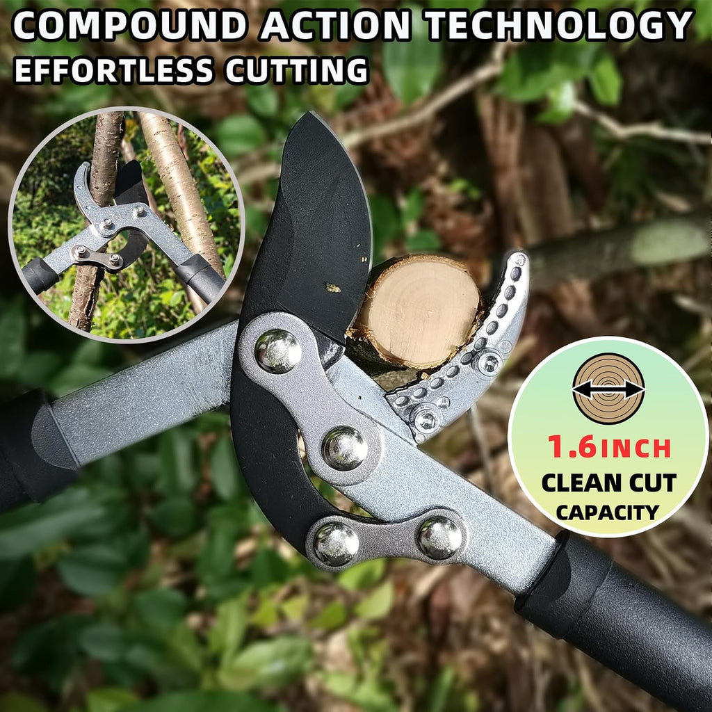 YRTSH Loppers, Hedge Shears & Pruners Combo Set, 3-Piece Hedge Clippers