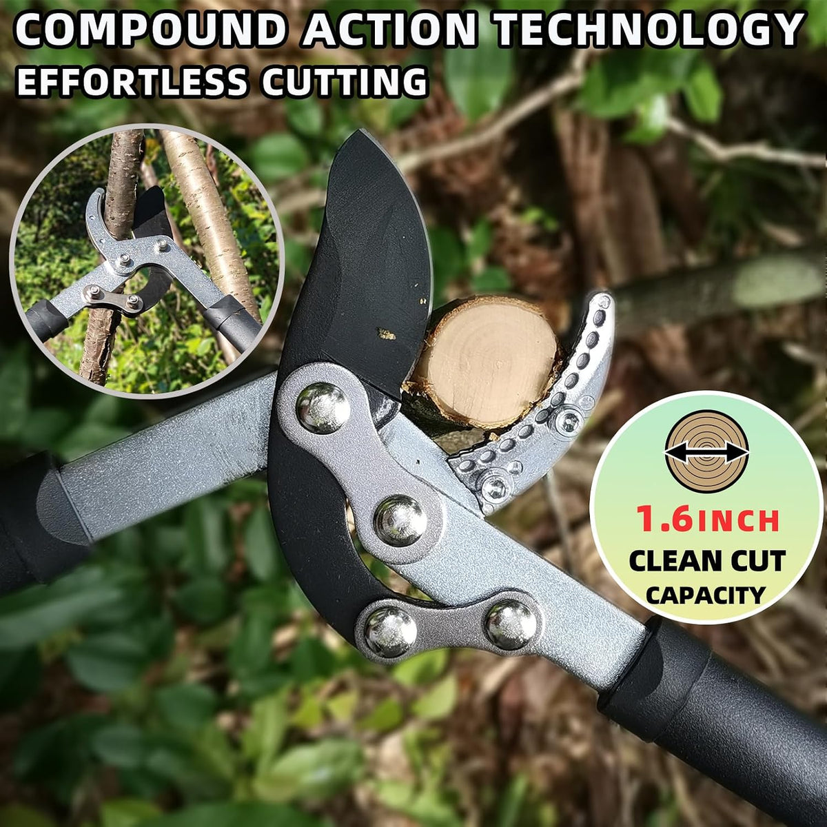 YRTSH Loppers, Hedge Shears & Pruners Combo Set, 3-Piece Hedge Clippers