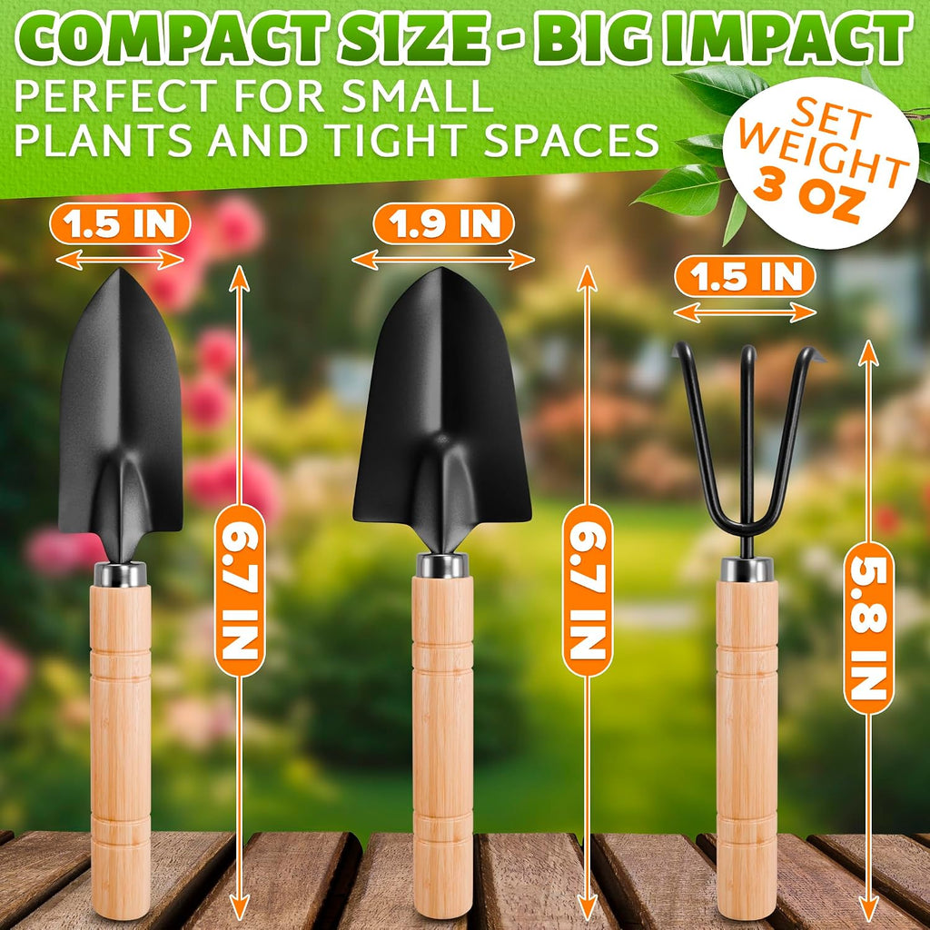 Mini Garden Tools for House Plants, Mini Shovel, Trowel & Hand Rake