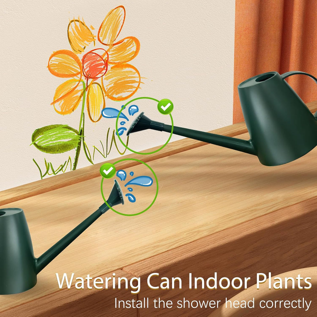 60 oz Watering Can, Small Watering Can for Indoor Plants with Long Spout