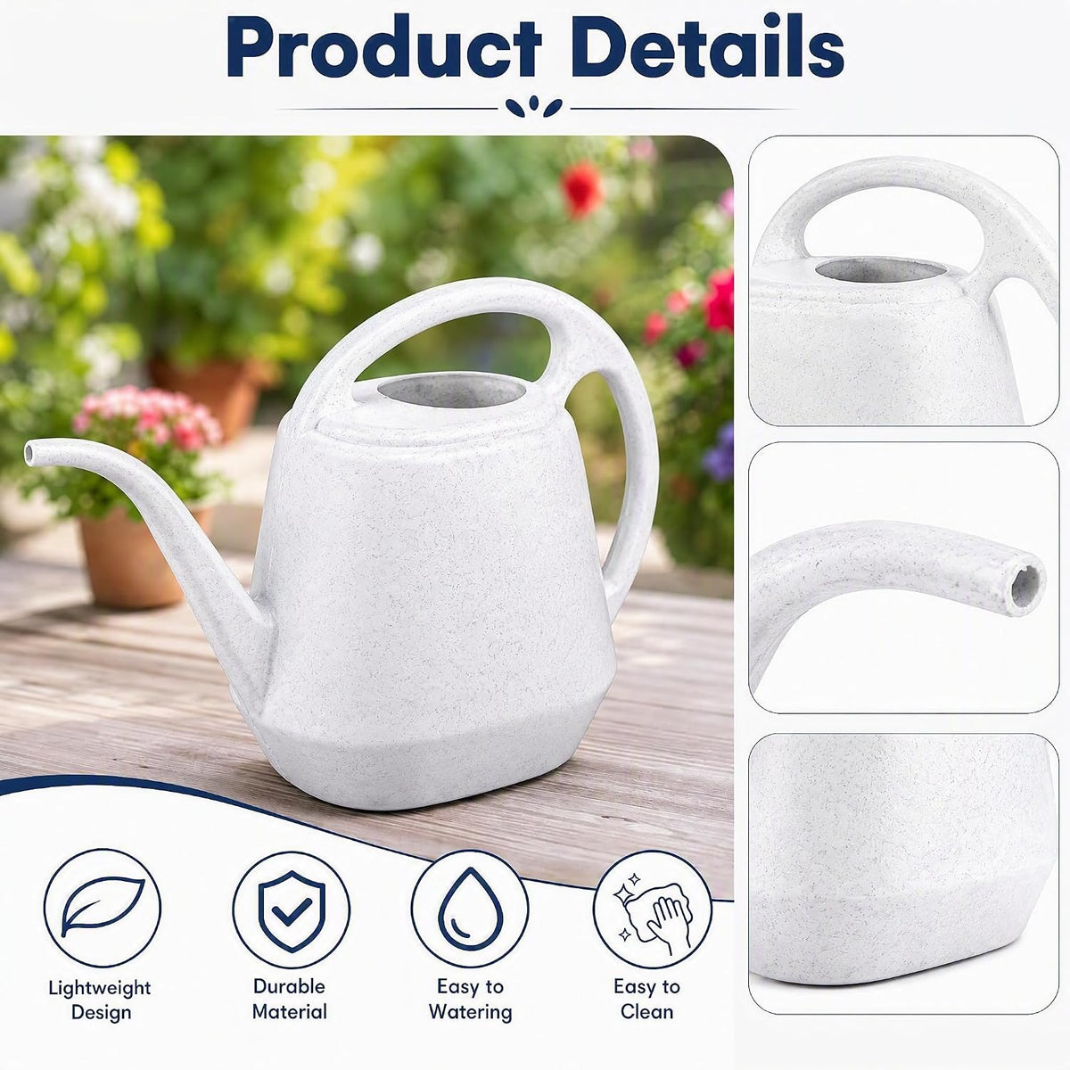 Fasmov Plastic Watering Can, 1-Gallon