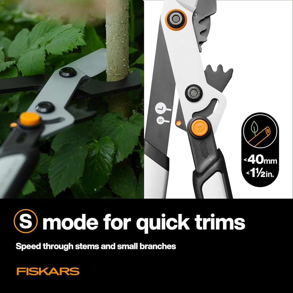 Fiskars 32" DualAction 2-in-1 Loppers, 2" Cut Capacity, Dual Cutting Modes
