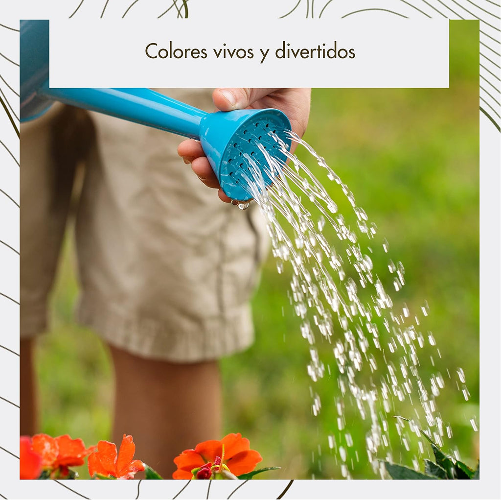 Watering Can for Kids - Play Time or Practical Use - Childs Metal Watering Can - Small Water Can for Boys and Girls, Perfect for Easter Gift -32 oz (Blue)