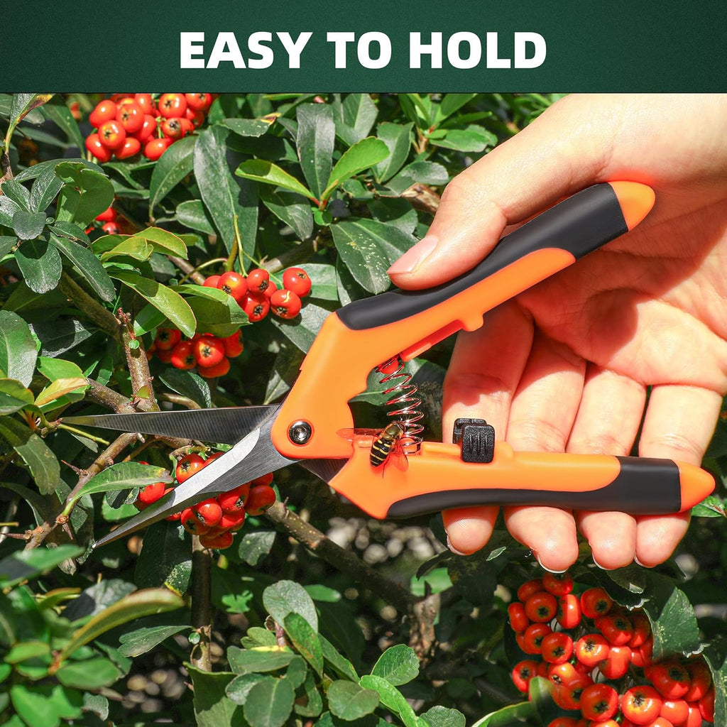 EWPJDK 3 Pack Garden Pruning Shears Scissors Clippers Stainless Steel