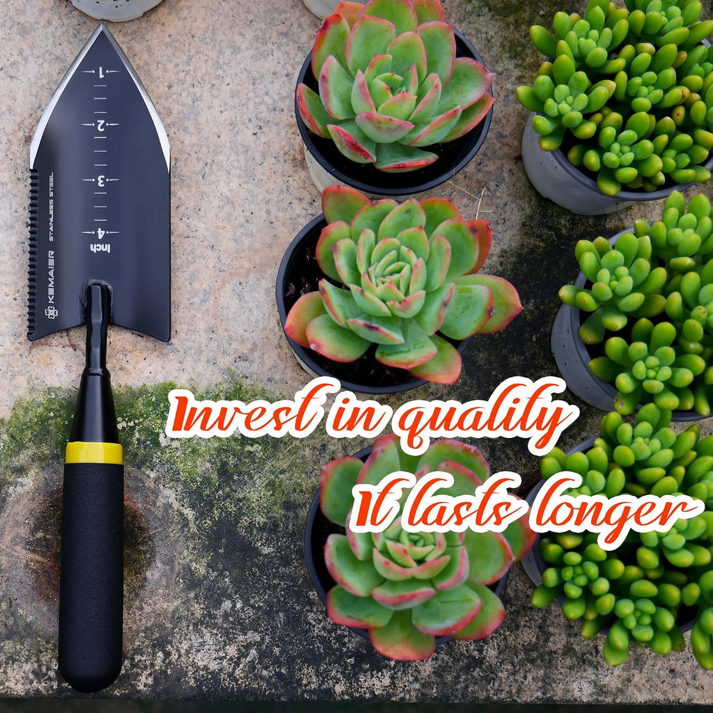 Kemaier Heavy Duty Gardening Hand Trowel - Stainless Steel Tool