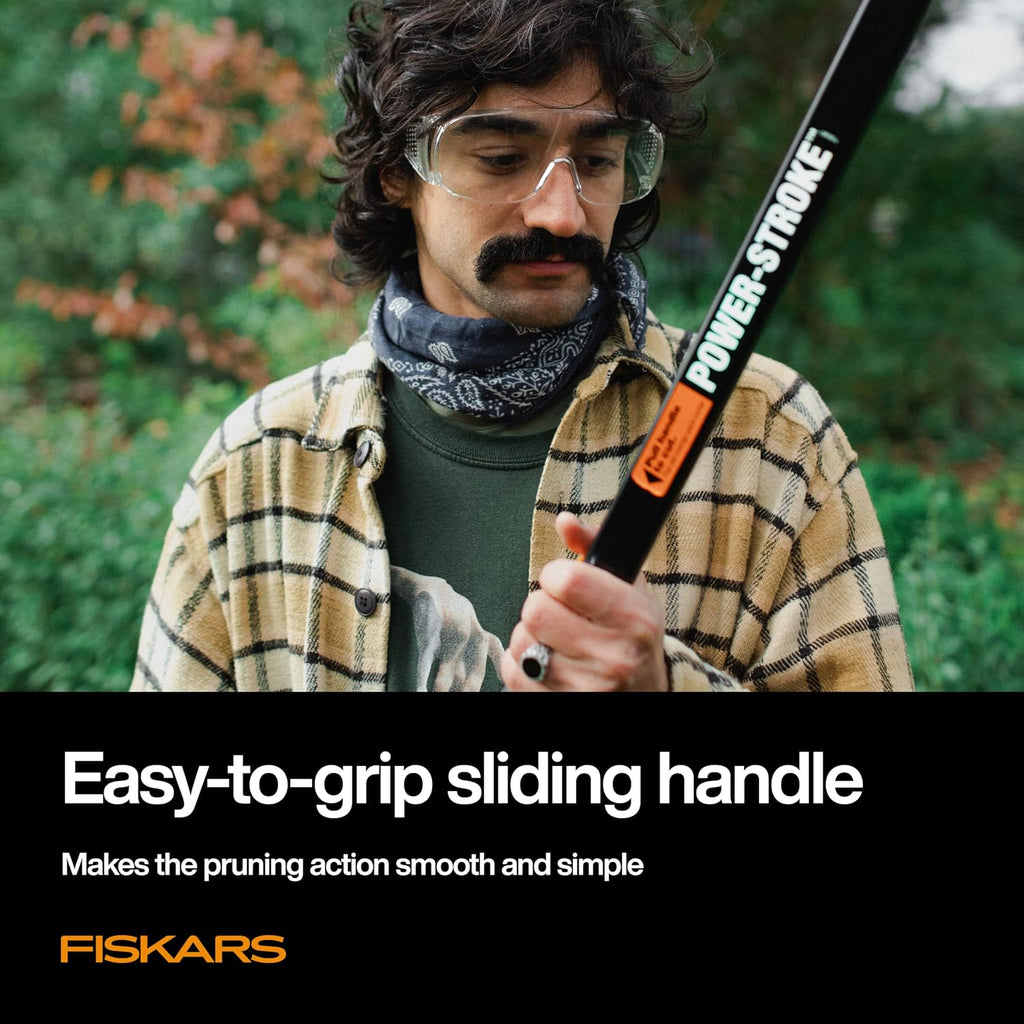Fiskars 8-12 Ft Extendable 2-in-1 Tree Pruner & Pole Saw with Rotating Head