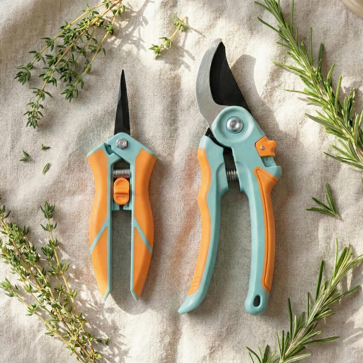 NEXON Pruning Shears 2-Pack, Bypass 8" & 6.25", SK5 Steel Garden Shears