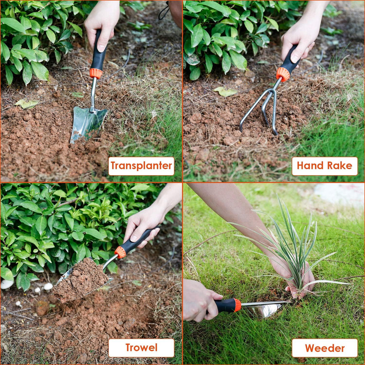 9 Piece Garden Tool Set, Heavy Duty Gardening Hand Tools Kit